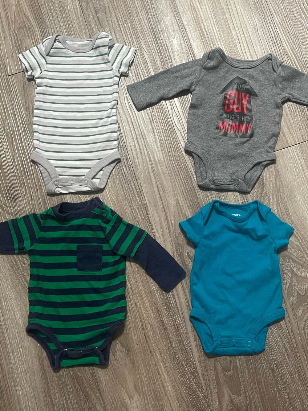 Carter's Baby Boy Onesies - Newborn - Set of 4
